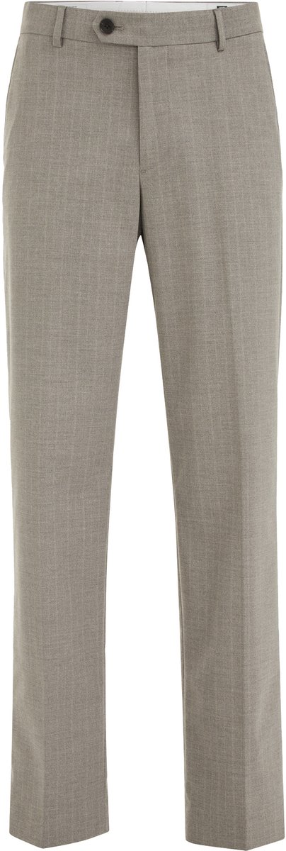 WE Fashion Heren straight fit pantalon met krijtstreep