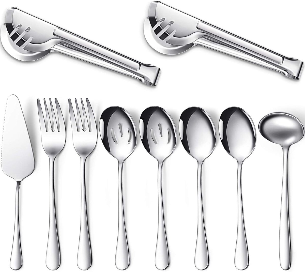 Tafelgerei 10 Stuks - Zilver Rvs - Duurzaam en stijlvol - Perfect voor elke gelegenheid - SnelShoppen