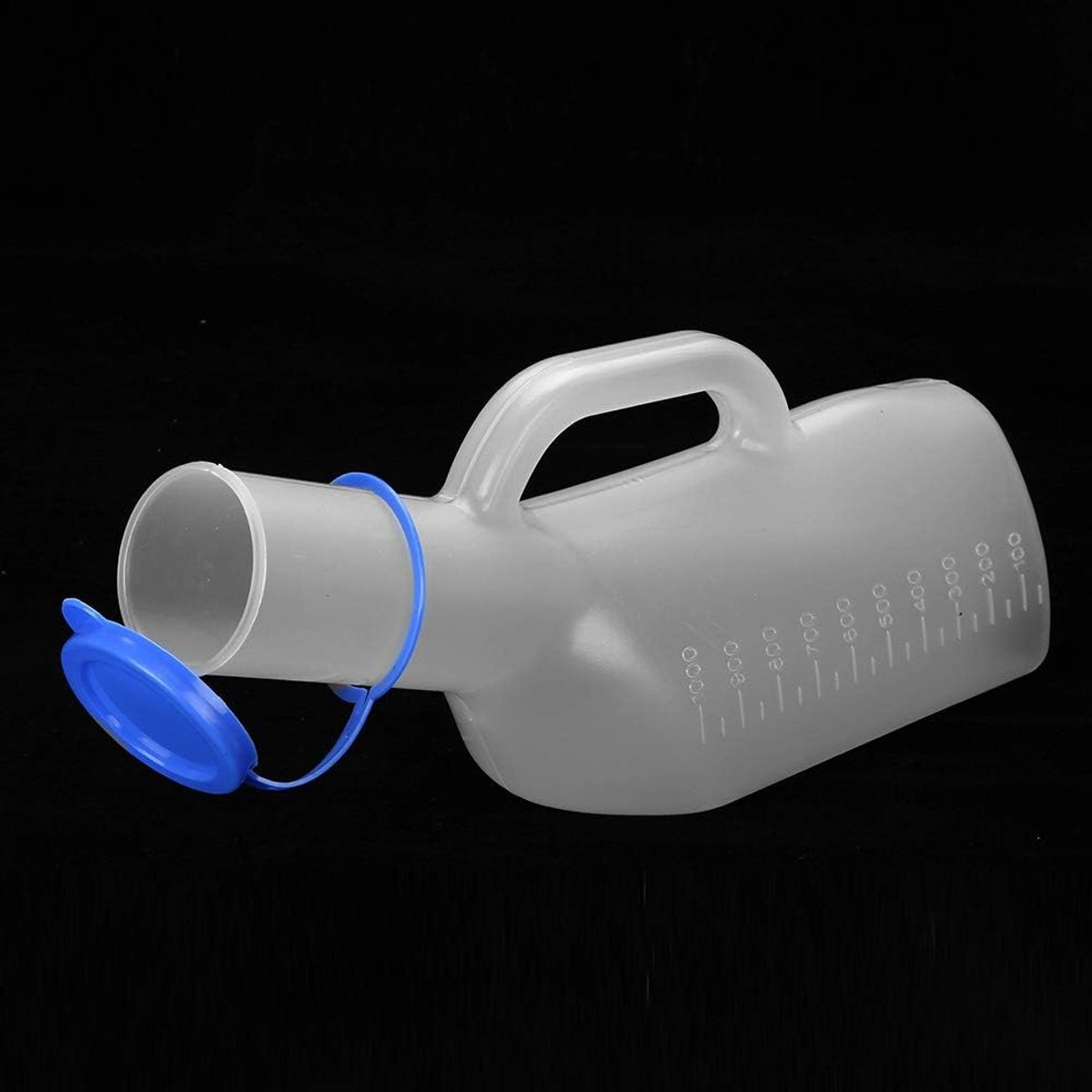 Urinefles 1000ml - lange nek - met deksel en handvat - ideaal voor onderweg - SnelShoppen
