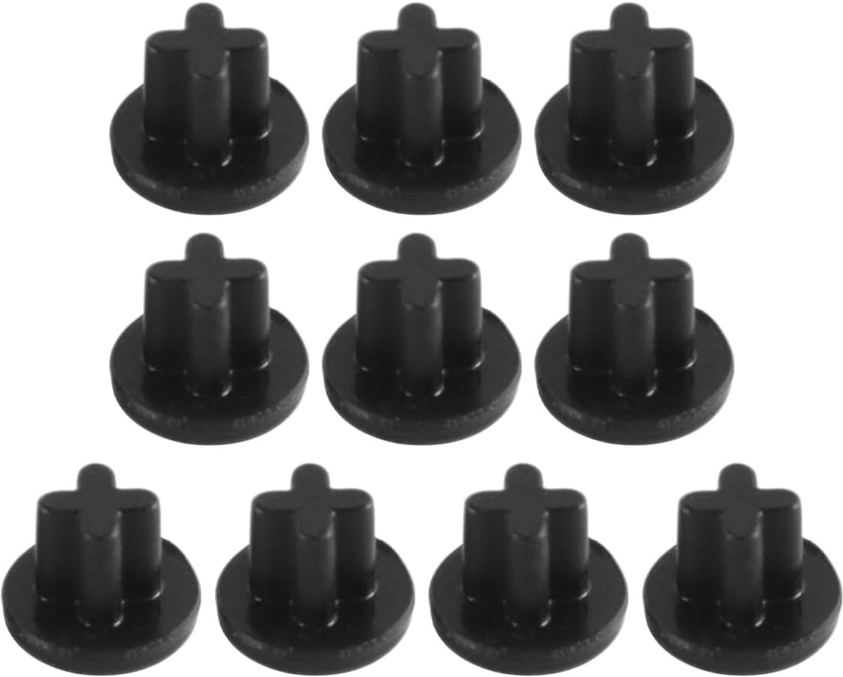 Siliconen stofkap 3.5mm - set van 10 - zwart - effectieve bescherming voor hoofdtelefoon aansluiting - ShopVlot