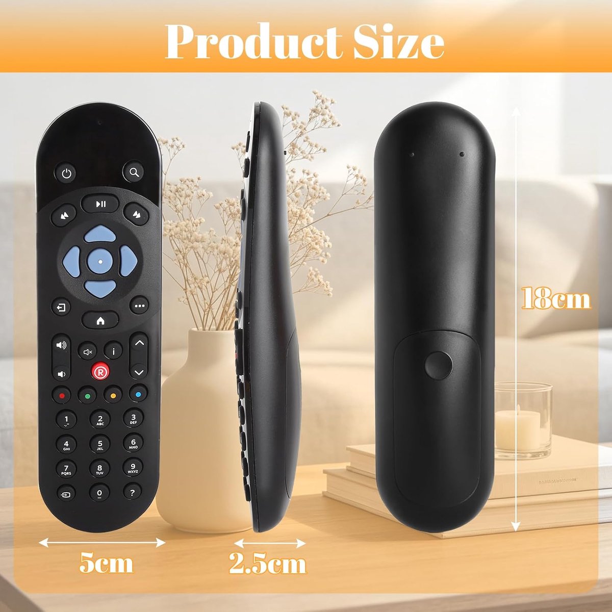 Vervangende afstandsbediening voor Sky Q ontvanger - universeel - 10 m IR-bereik - eenvoudig in gebruik - ShopVlot