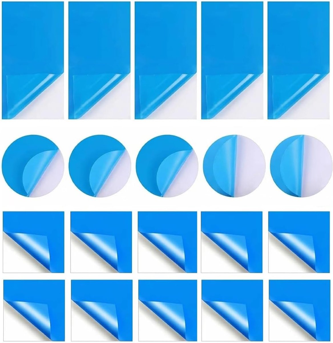 Pvc-reparatieset - 20 zelfklevende patches - waterdicht en duurzaam - ideaal voor zwembad en waterbed - ShopVlot