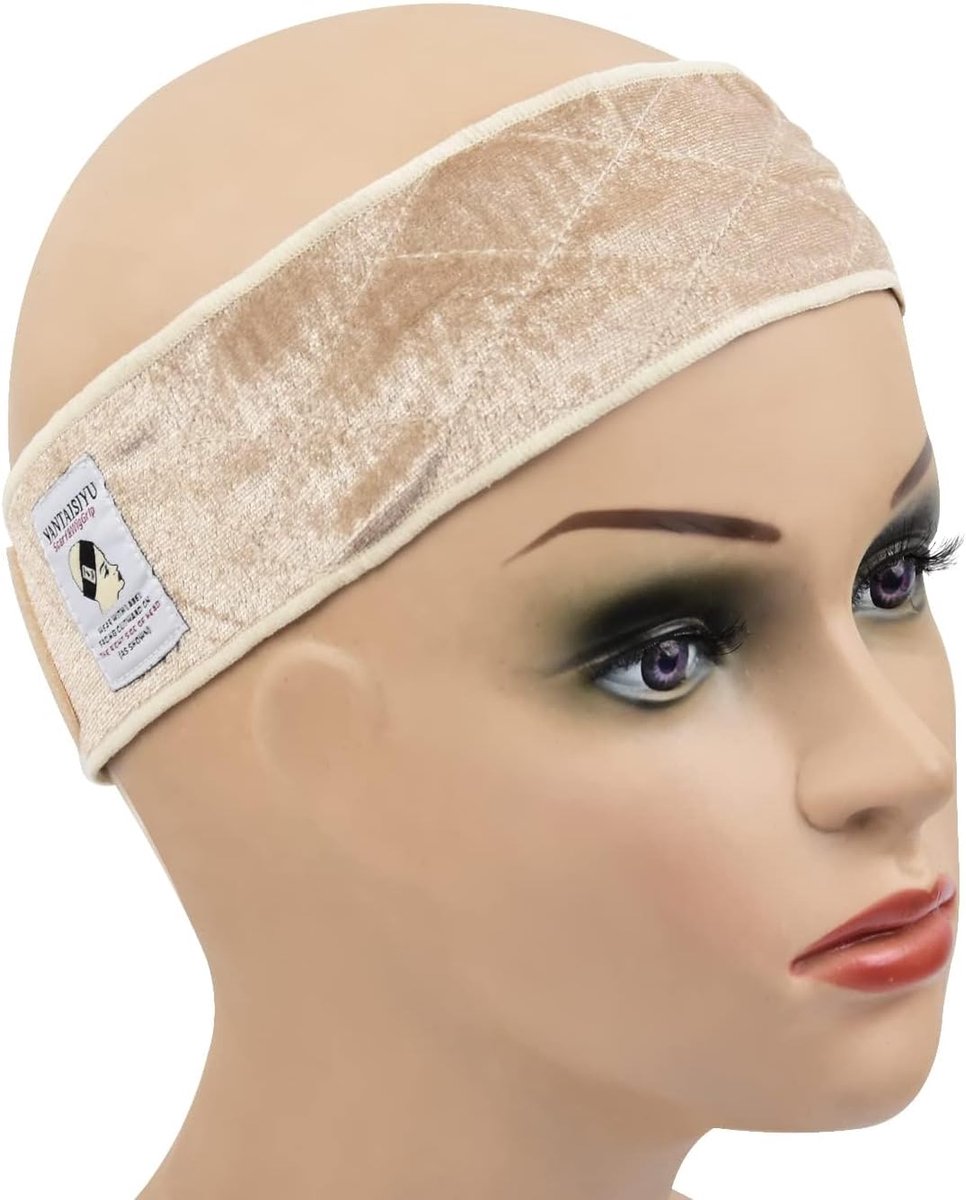 Wig grip band 55 cm - beige - non-slip - voor een comfortabele pasvorm - ShopVlot