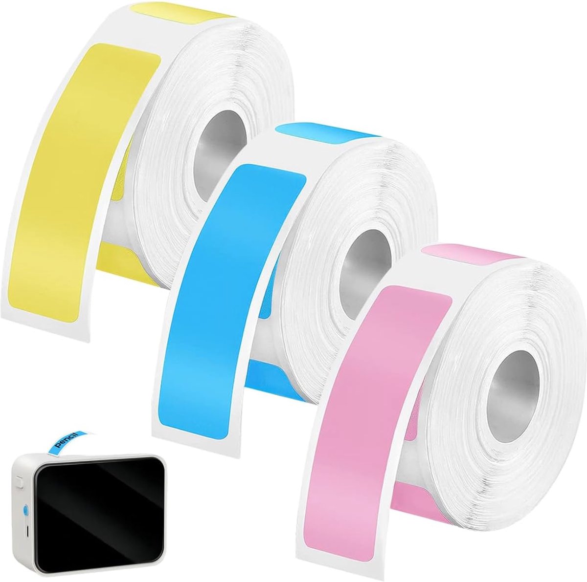 Label tape 12 x 40mm - waterdicht zelfklevend - thermo-labels - ideaal voor labelprinters - ShopVlot