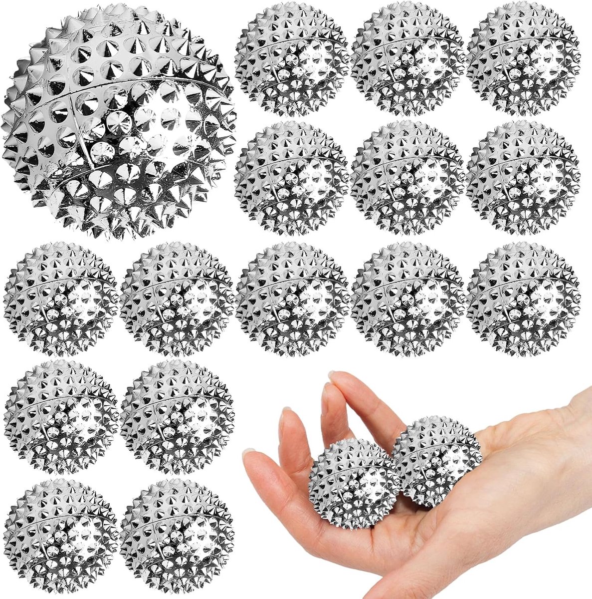 Massageballen 32mm - Hedgehog Ball - Stressverlichting - Magnetische acupressuur - ShopVlot