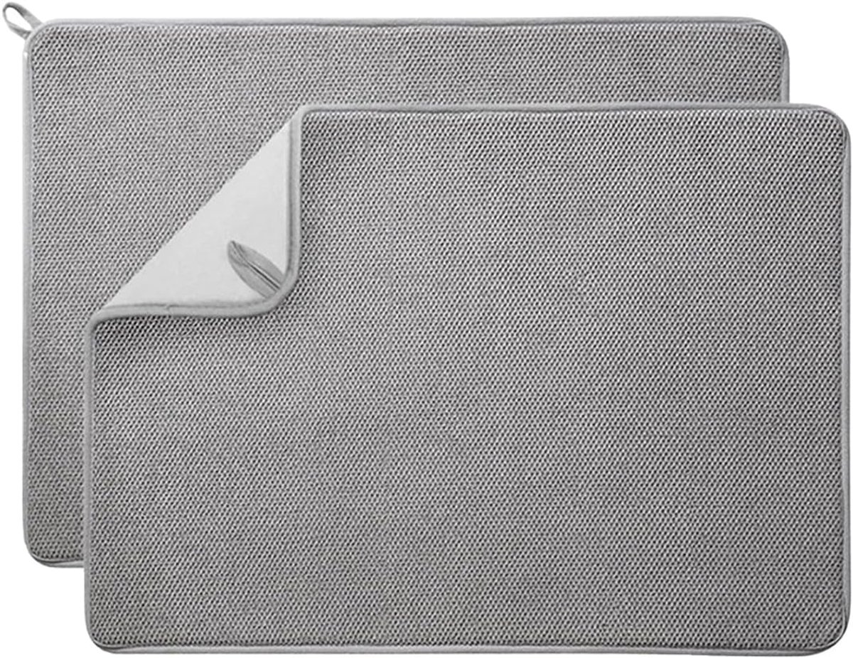Afdruipmatten voor de keuken 40x30cm - microvezel - waterabsorberend - antislipwerking - ShopVlot