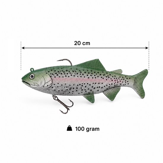 S&D - Forel XL Softbait 20 cm - 100 g Swimbait - Kunstaas voor Grote Roofvis van S&D — afbeelding 2