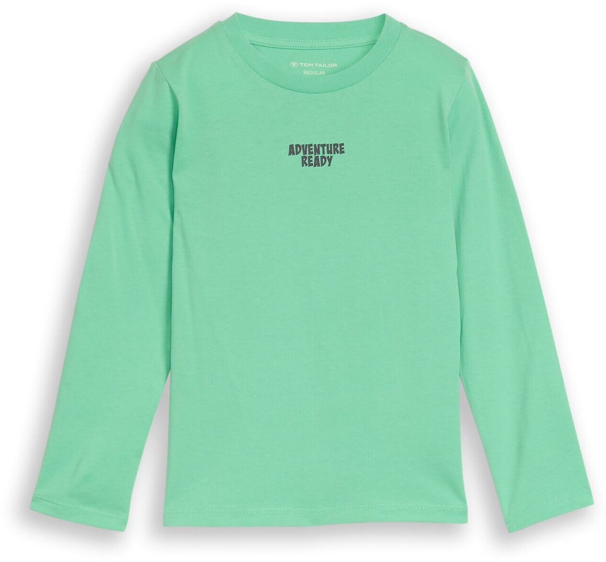 Tom Tailor - T-shirt met lange mouwen en print op de rug - Maat 128/134 - leafy green