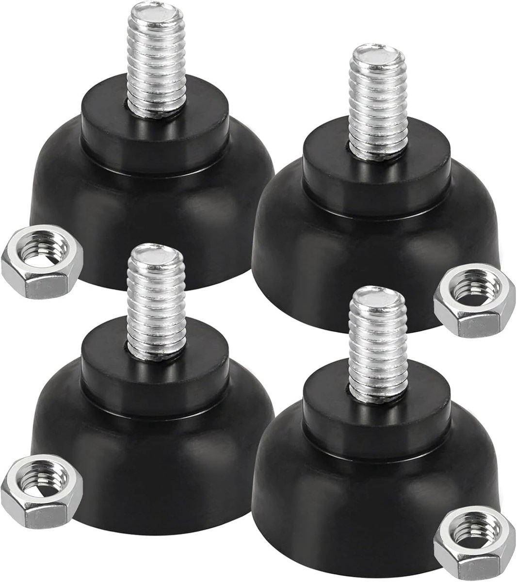 Rubberen voetjes M8 x 35 mm - verstelbaar - antislip - voor stabiele meubels - ShopVlot