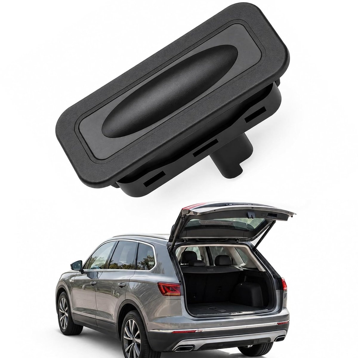 Kofferbakknop voor Renault Clio3 Megane2 - Zwart - Ontgrendelingsknop - Eenvoudige installatie - ShopVlot