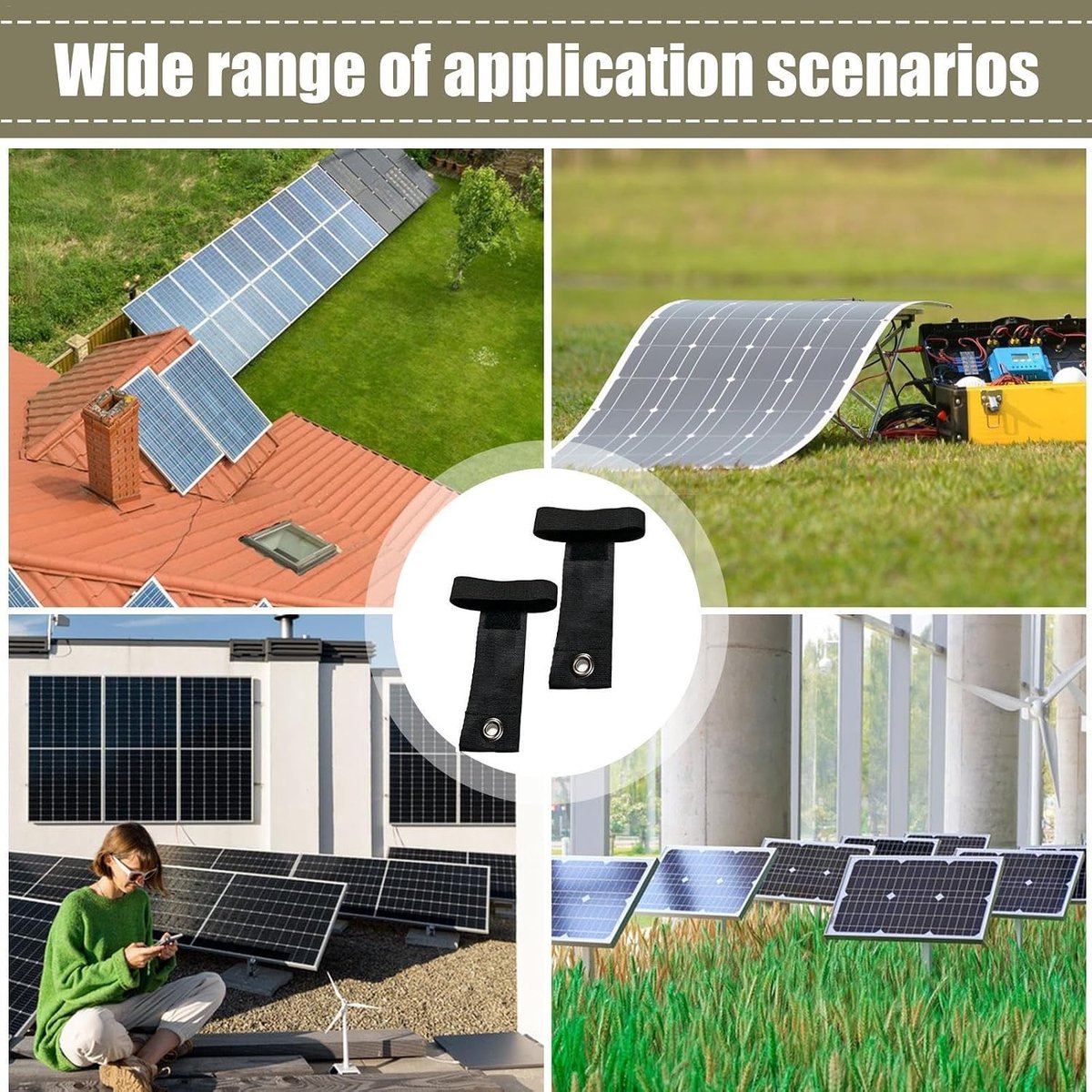 Solar Paneel Grondmontage - Zonnepaneel Steun - Buiten Opladen - Windbestendig Systeem - 18 x 10 x 5 cm - Standaard
