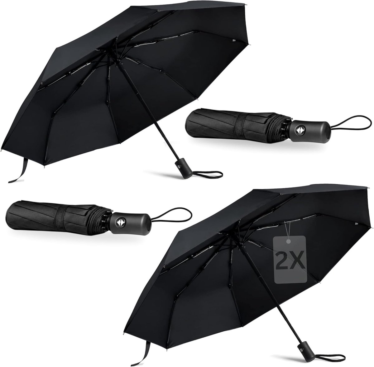 Paraplu Dustproof I 100 cm - Lichtgewicht Reispapelu - Automatische Open en Sluitfunctie - SnelShoppen