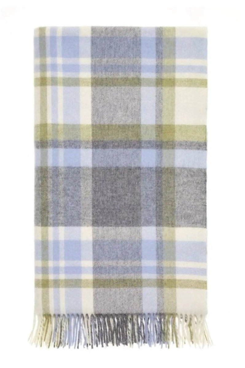 Bronte by Moon Plaid Portree Grijs Lichtblauw - Merino lamswol - 140x185 - Bronte by Moon