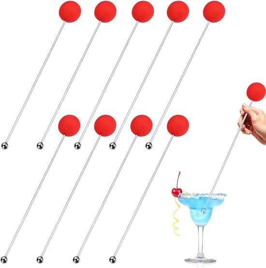 Koffieroerder Roerstaaf - Cocktailmixer Barlepel - Dranken Mengen - Roestvrij Stalen Constructie - 20 cm - Zilver — afbeelding 5
