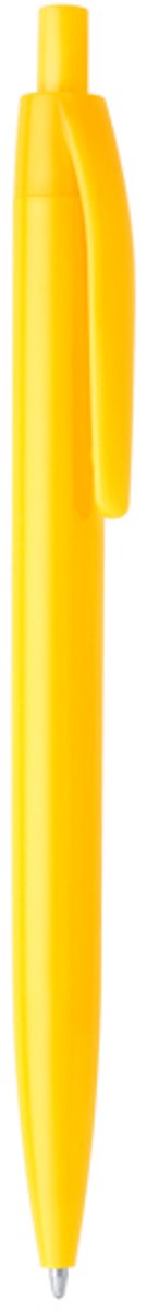 250 stuks voordeel pack Balpen van ABS Model STIX 8010 Geel / Blauwe inkt