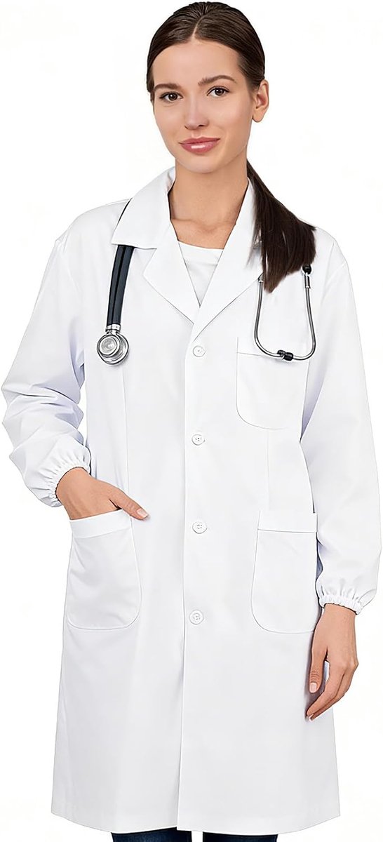Laboratoriumjas wit - unisex - comfortabel en duurzaam - ideaal voor medische professionals - SnelShoppen