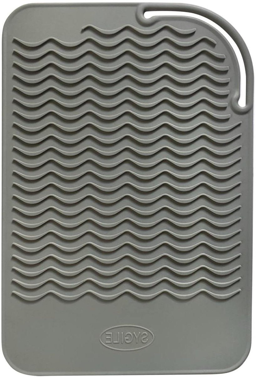 Hittebestendige Mat - Styling Tool Pad - Bescherming Oppervlakken - Antislip Textuur - 26 x 11 cm - Grijs