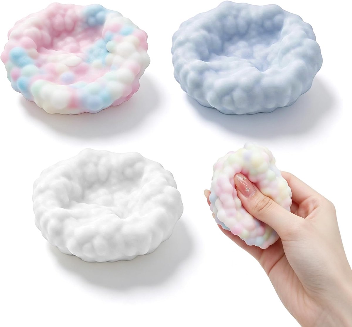Druivenstressballen 3 stuks - zacht materiaal - ontspanning - stressverlichting voor kinderen en volwassenen - SnelShoppen