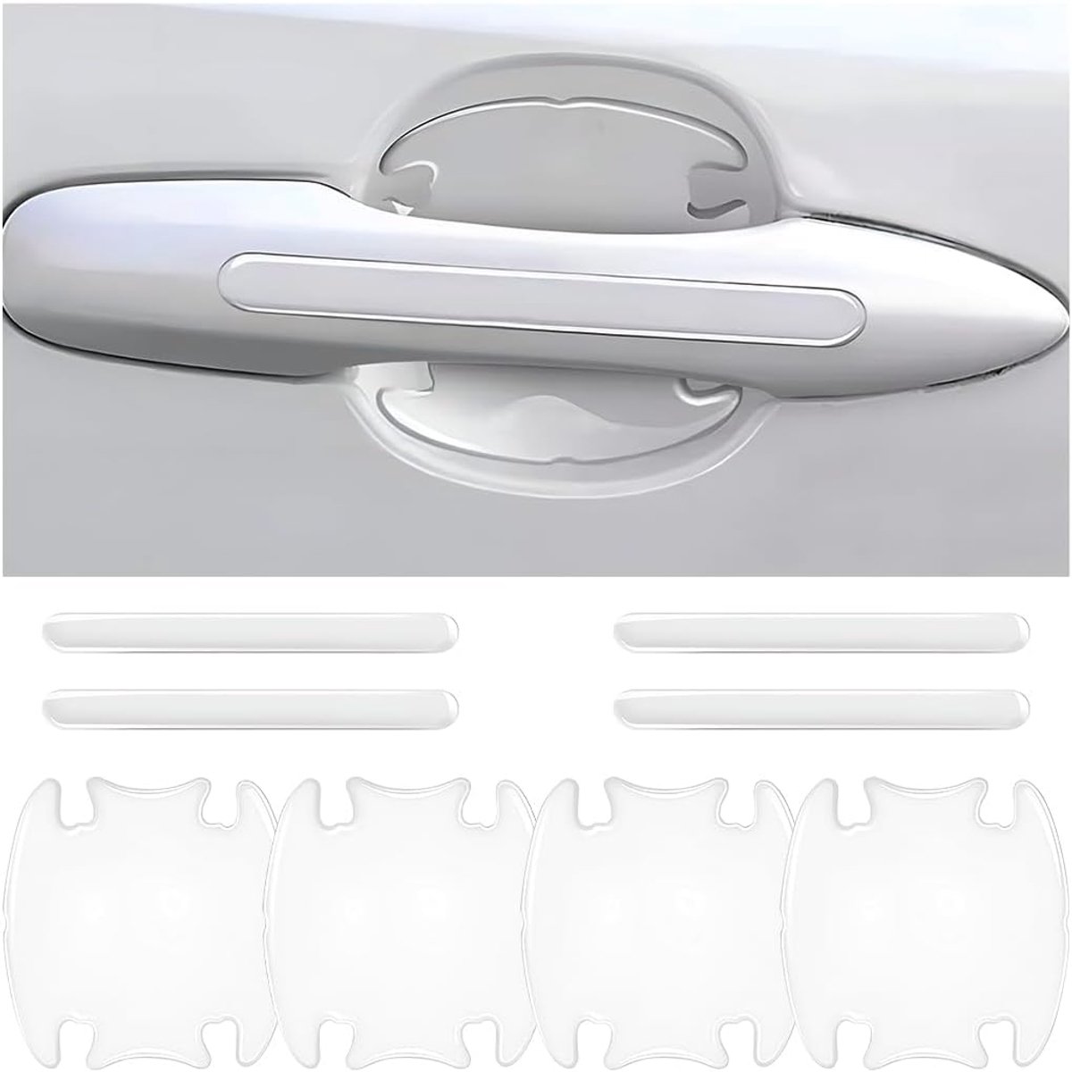 Auto Deurgreep Beschermstickers 8-stuks - Transparant PVC - Krasbestendig en Waterdicht - SnelShoppen