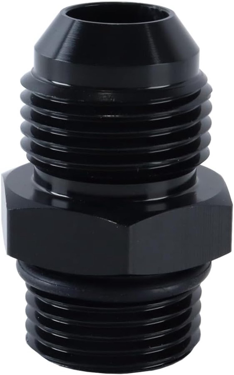 Flare koppeling M18 x 1.5mm - Aluminium legering - Zwart geanodiseerd - Voor brandstof- en olieleidingen - SnelShoppen