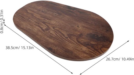 Schuifmat Keukenmixer - Mixeronderlegger Antislip - Aanrecht Beschermen - Massief Houten Constructie - 38.5 x 26.7 cm - Bruin — afbeelding 5