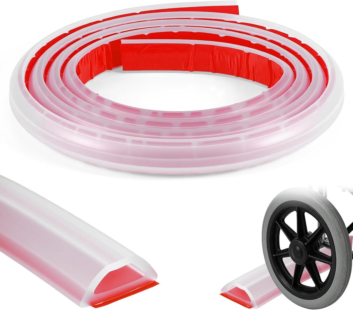 Douche waterstopper 200 cm - zelfklevend siliconen - transparant - eenvoudig te snijden - SnelShoppen