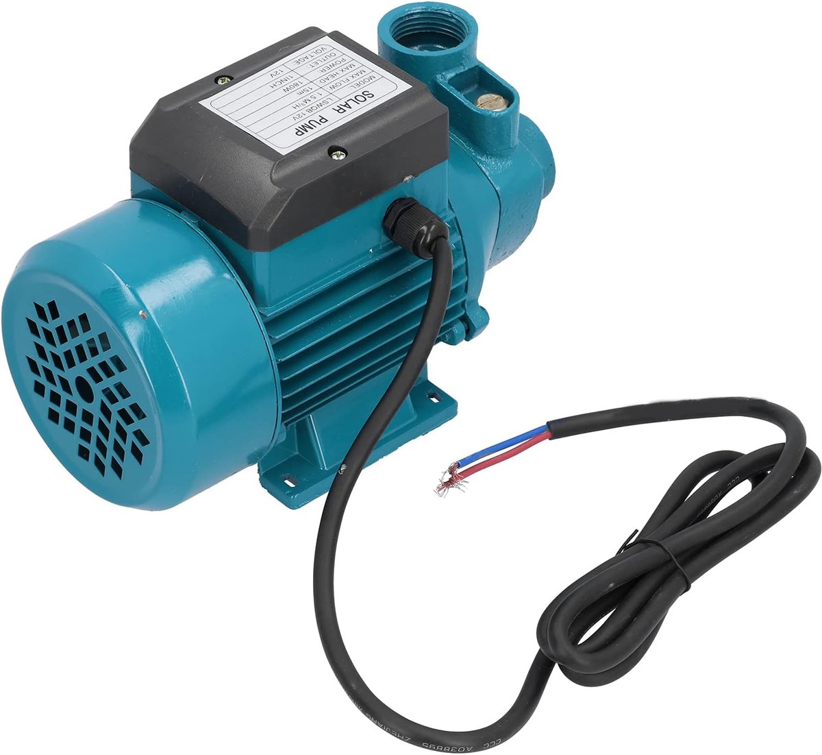 Waterpomp 12V 180W - horizontale enkelzuiger - diecast aluminium - ideaal voor irrigatie - SnelShoppen