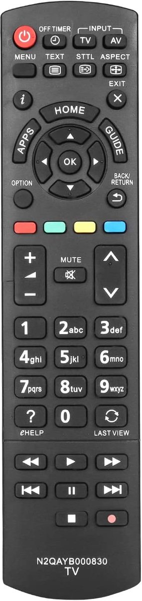 Afstandsbediening voor Panasonic Smart TV - Vervangende controller - Geschikt voor meerdere modellen - ShopVlot
