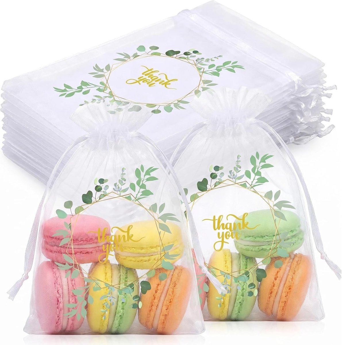 Bruiloftsnoepzakjes 30 stuks - Organza zakjes - Zacht materiaal - Perfect voor bruiloften en feesten - ShopVlot