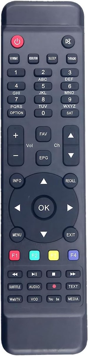 Vervangende afstandsbediening - SX88 compatibel met Octagon SF 8008 - eenvoudig in gebruik - ShopVlot