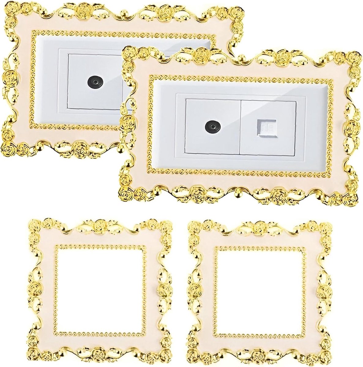 Lichtschakelaar Stickers Set van 4 - Plastic Covers voor Decoratie - Bescherming voor Schakelaars - ShopVlot