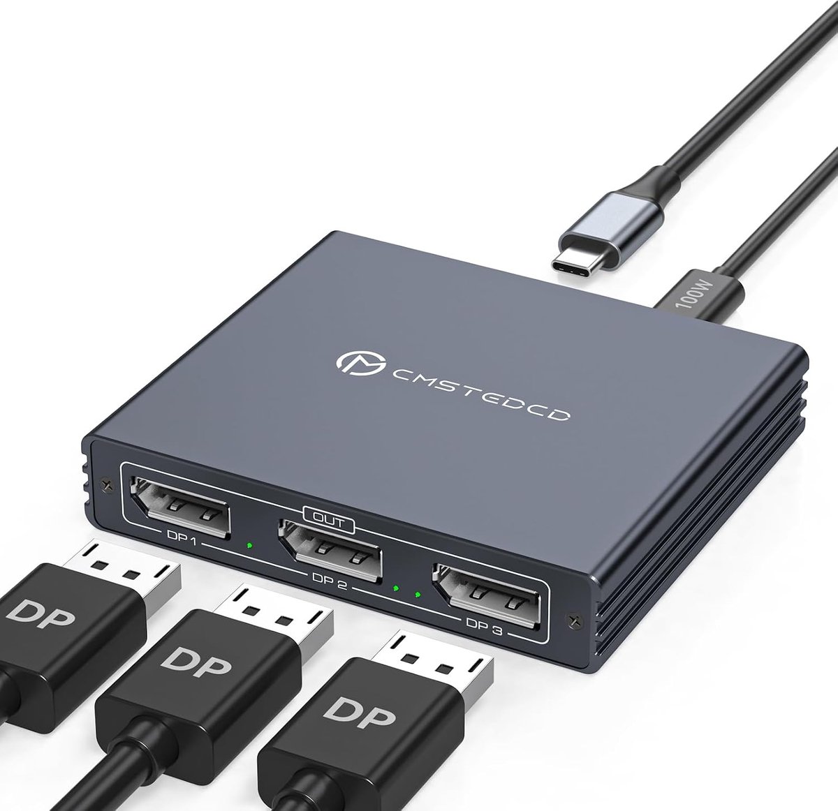 USB-C naar DisplayPort splitter voor 3 monitors - 4K@60Hz - Thunderbolt 1.4 - Verhoog je werk efficiëntie - ShopVlot