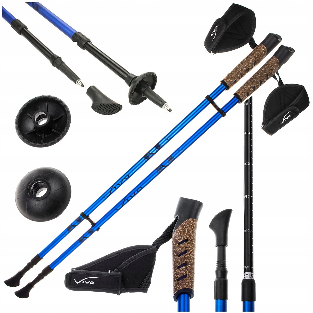 Markless Nordic Walking-stokken - Verstelbaar 82-135 cm