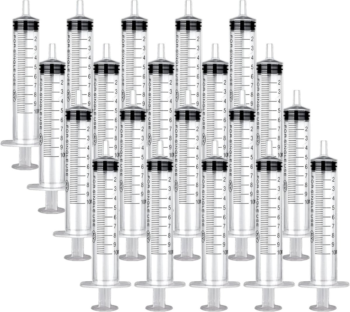 Plastic spuiten 10ml - 20 stuks - duurzaam colostrum spuit - nauwkeurige dosering voor tuin en huisdier - ShopVlot