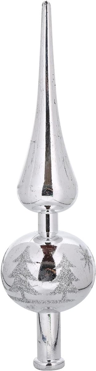Kerstboompiek Ster - Zilver - Glitterpoeder - Perfecte kerstdecoratie - ShopVlot