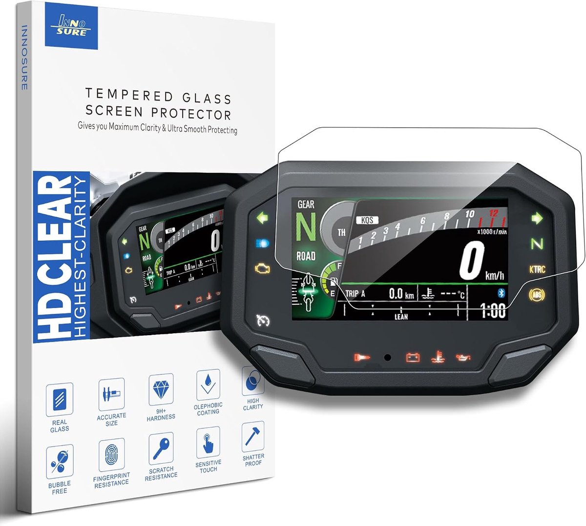 Beschermfolie voor motorinstrument 4.4 inch - gehard glas - HD helder - optimale bescherming - ShopVlot