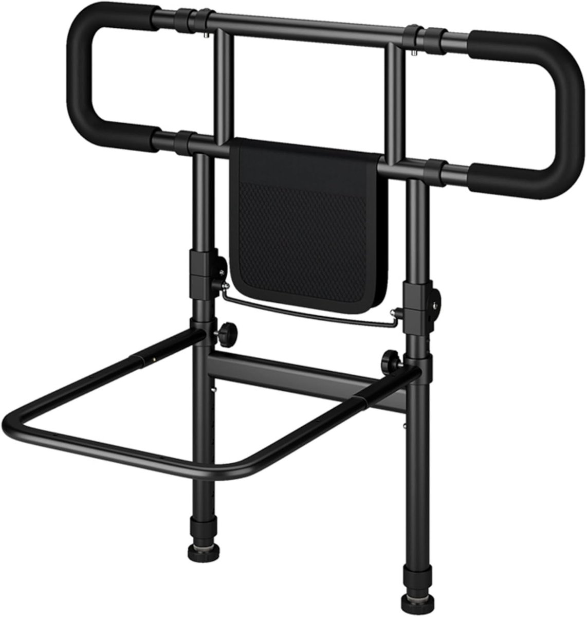 Inklapbare bedhekken voor ouderen - verstelbaar 79-97cm - met opbergtas en veiligheidsgordel - ShopVlot