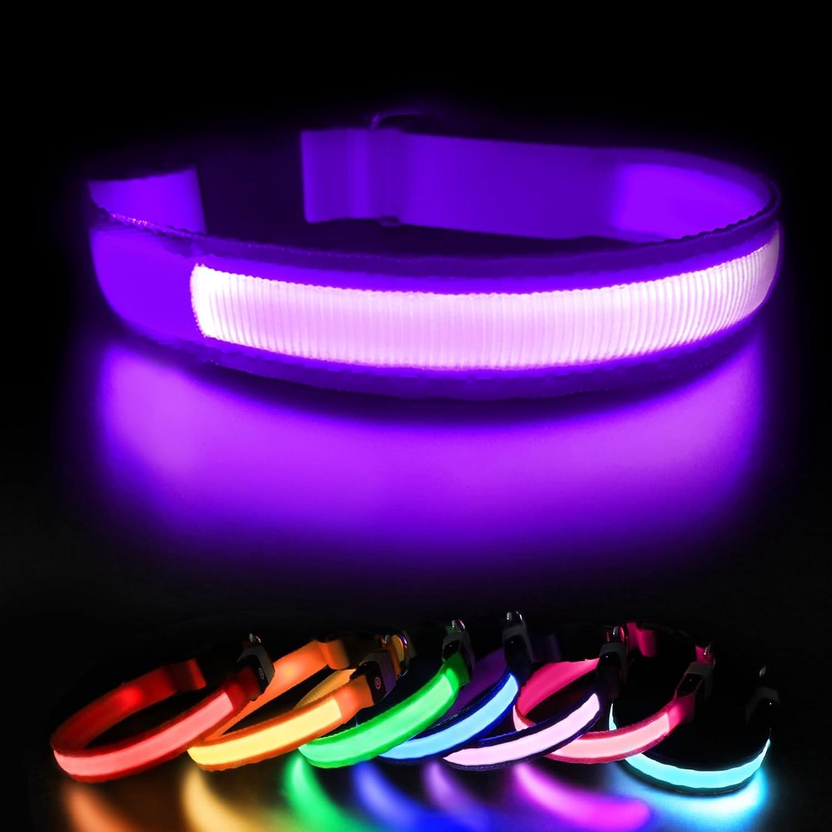 Hondenlampje LED - Oplaadbare halsband - Waterdicht - Veiligheid tot 500 meter zicht - ShopVlot