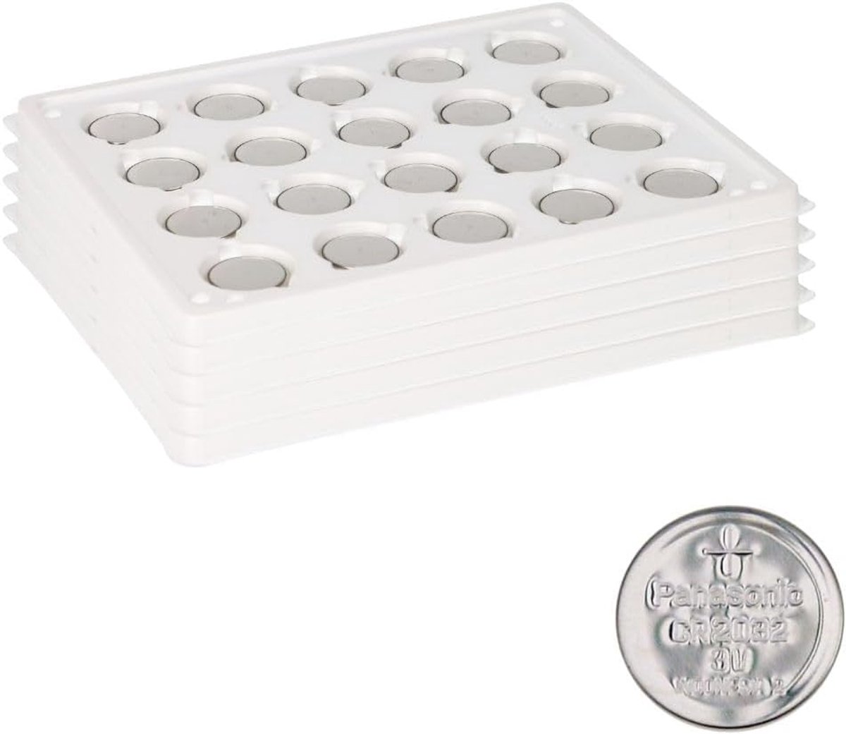 CR2032BS knoopcelbatterij 100 stuks - lithium - 3 volt - betrouwbare energie voor apparaten - ShopVlot