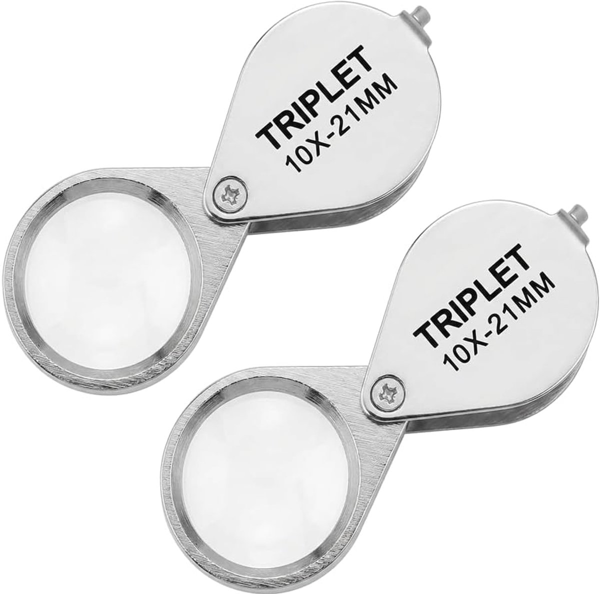 Juweliersvergrootglas 10x - opvouwbaar - 2 stuks - voor het beoordelen van sieraden en munten - ShopVlot