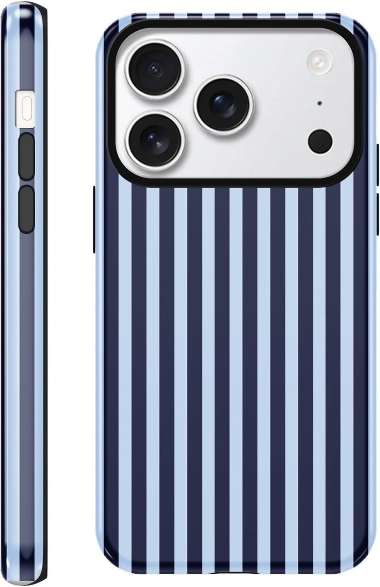 Gestreepte beschermhoes voor iPhone 17 Pro Max, strepen, esthetisch strepenpatroon, zomertekening, beschermhoes, dun, silicone, voor meisjes en vrouwen, beschermhoes voor iPhone 17 Pro Max
