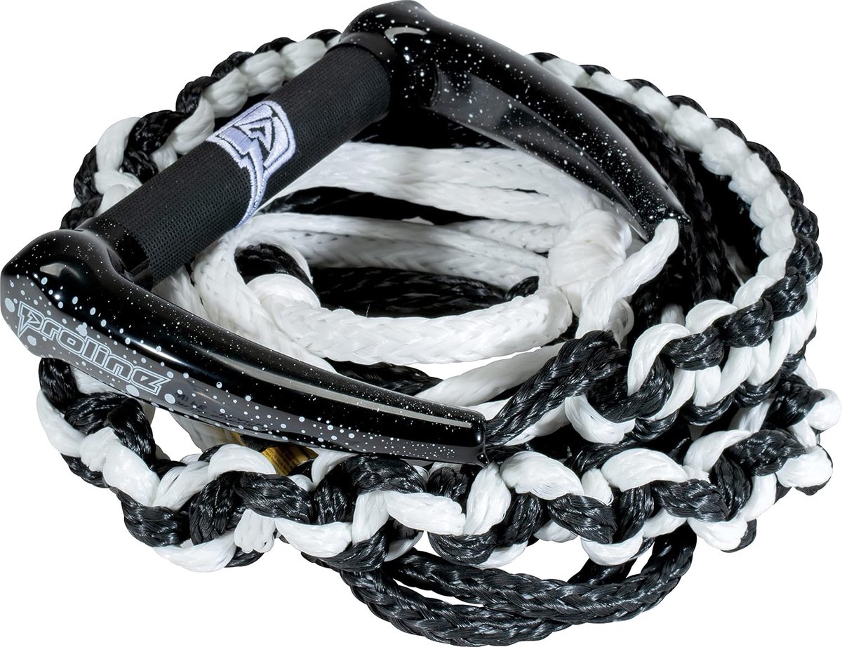 Waterwaterski lijn 20 ft - 8" AX Suede leer - drijvende handgreep - comfort en grip - SnelShoppen