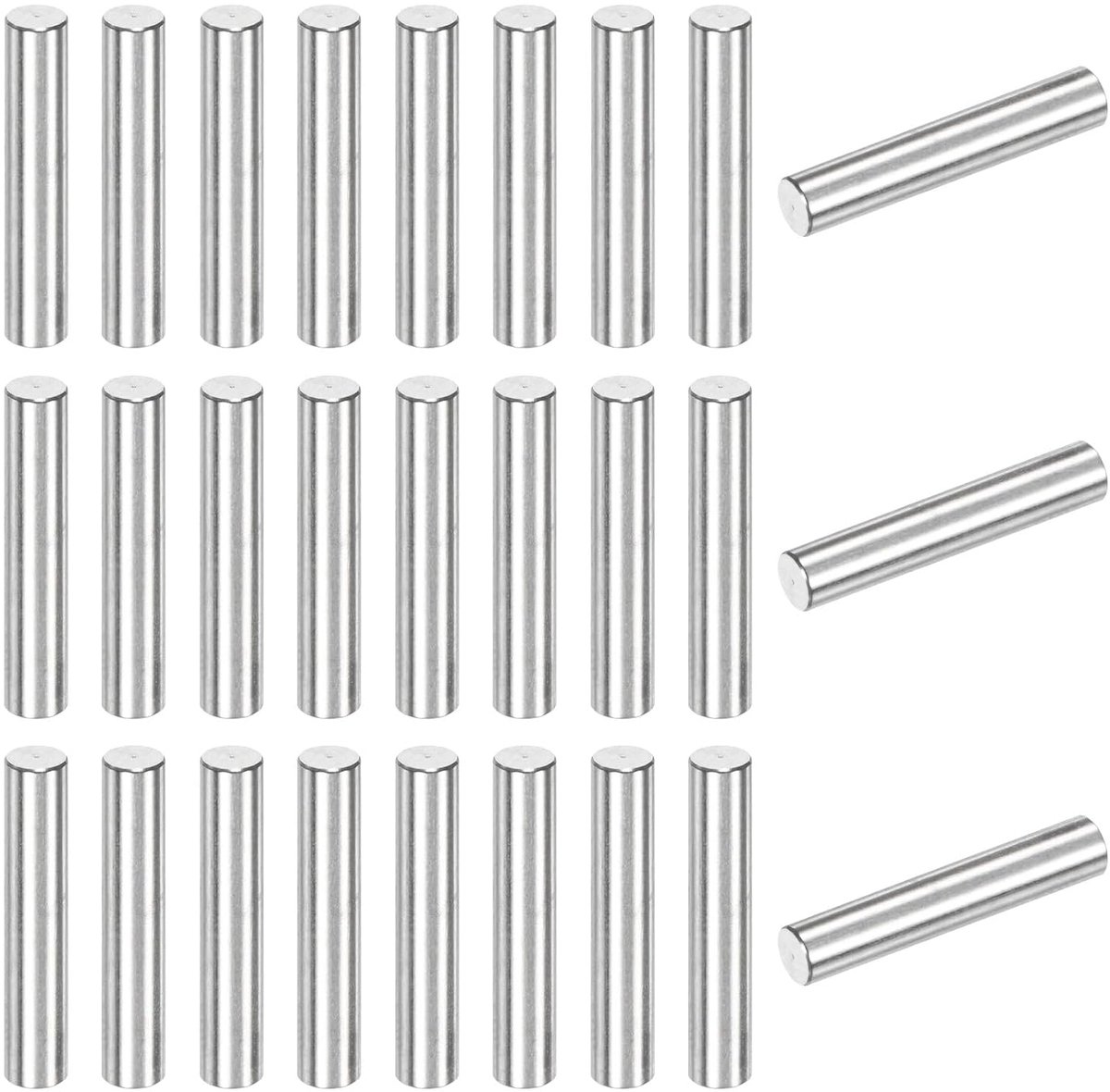 50 stuks stekkers 2,5 x 14 mm, 304 roestvrij stalen steunstekkers, bevestigingselementen voor metalen apparaten, cilindrische stekker voor planken [zilverkleur]