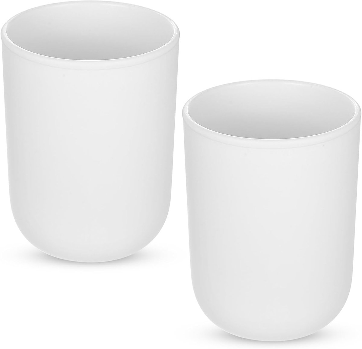 2 stuks Kunststof Tandborstelhouder, Tandborstelbeker, Mondspoelbeker, Drinkbeker (Lichtgroen, Lichtgrijs)