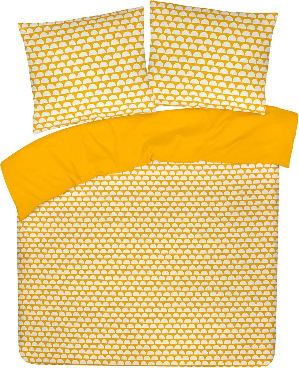 Dekbedovertrek 140x200 - 100% katoen - Halve cirkel - Zorgt voor een comfortabele nachtrust - SnelShoppen