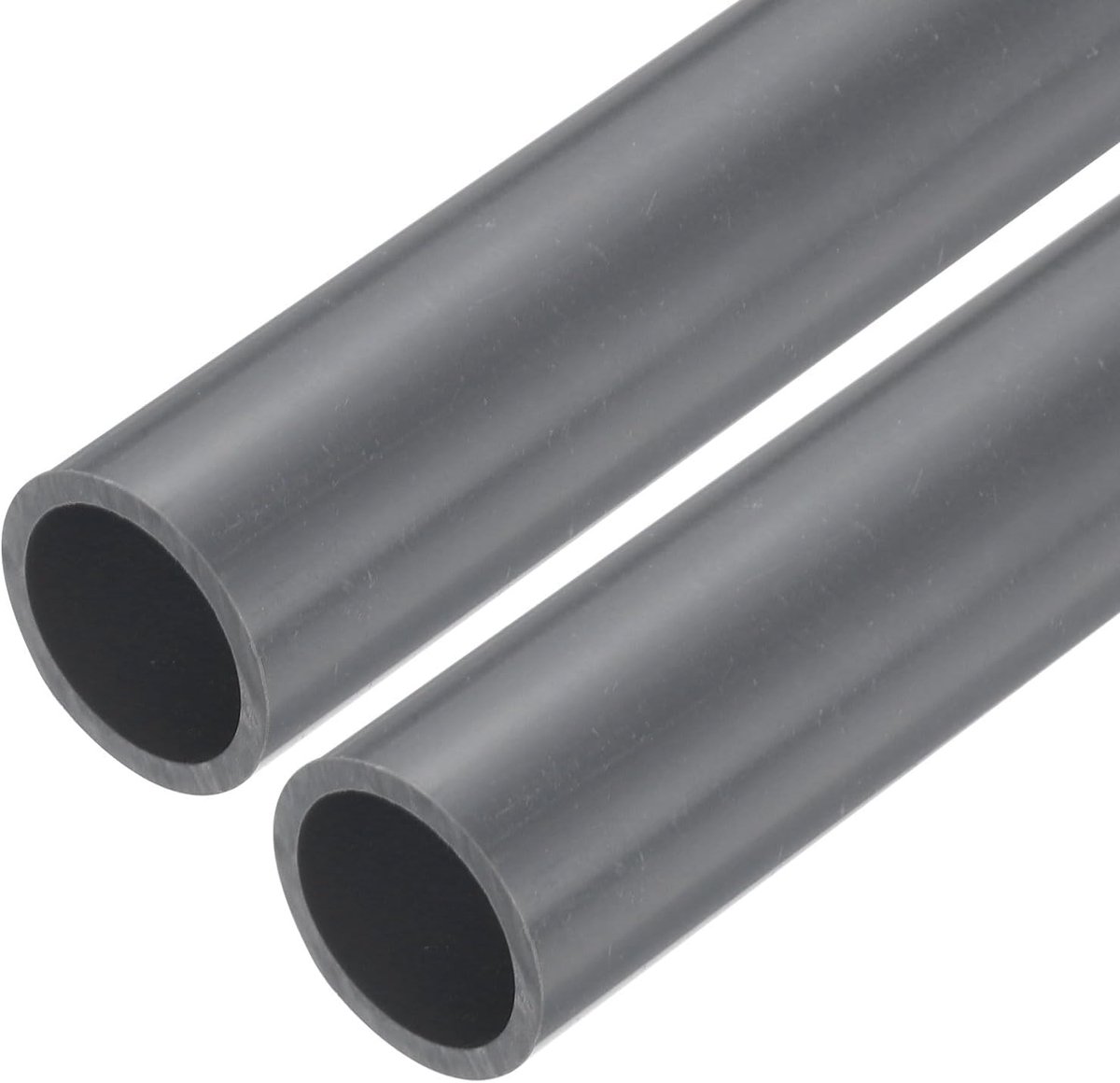 2 stuks PVC buis, diameter 21,6 mm lengte 0,23 m rond kunststof buis voor tuin, aquarium, waterleiding, kabelkanaal, ventilatiebuis (Lichtgrijs)