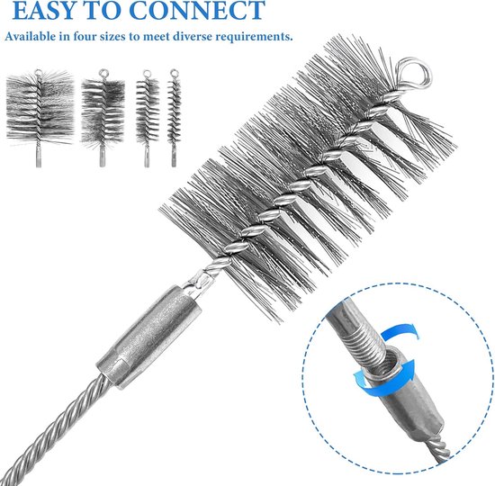Kachelpijpborstel set (zilver) — afbeelding 5