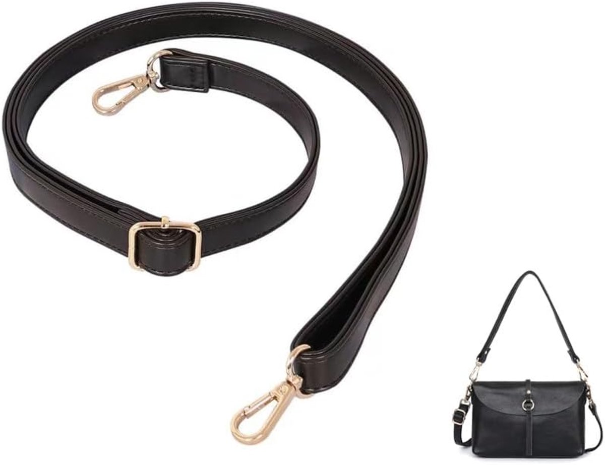 Reserveonderdelen voor handtassen, verstelbaar PU-leer 85-150 cm, verstelbaar, zwart, zelfgemaakte handtas accessoires mini bagage koffer