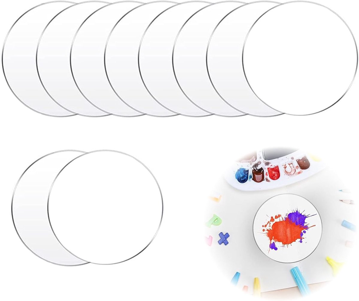 Ronde Acryl Decoraties - 10 Stuks 6 Inch Dikke 2mm Transparante Acryl Cirkel Voor DIY Projecten, Schilderen en Kunstwerken