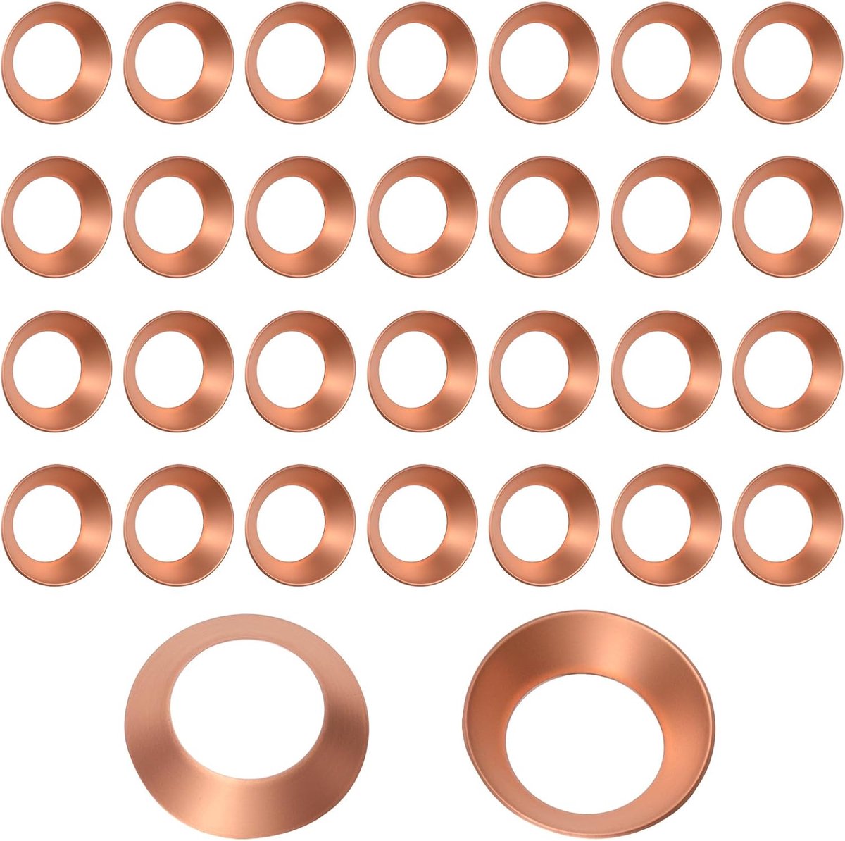 30 Stks Koper Flare Pakkingen Kit, 45 Graden Uitlopende Pakkingen Fit voor 1/2 "Buis Maat Voor Pijp Tubing Airconditioner Koeling Accessoires